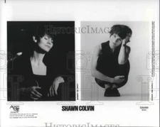 1991 Press Photo Shawn Colvin Folk Rock Singer Songwriter Guitarist - cvp07713