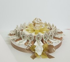TORTA BOMBONIERE CHIAVE PIEGATA CALICE PRIMA COMUNIONE 