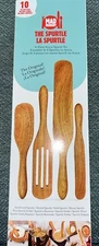 Original Mad Hungry Spurtle 4pc Set Acacia Premium Wood Finish As Seen On TV