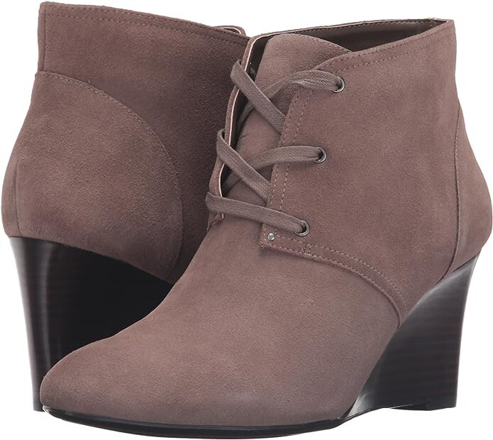 Lauren Ralph Lauren Tamia Womens Porcini Tan Sport Suede Wedge Boots  11