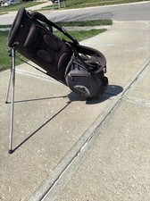 SUN MOUNTAIN GOLF STAND BAG BLACK 4-WAY DIVIDER X STRAP SYSTEM LIGHTWEIGHT