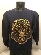 Vtg United States Navy Sweatshirt Mens Medium Made in USA