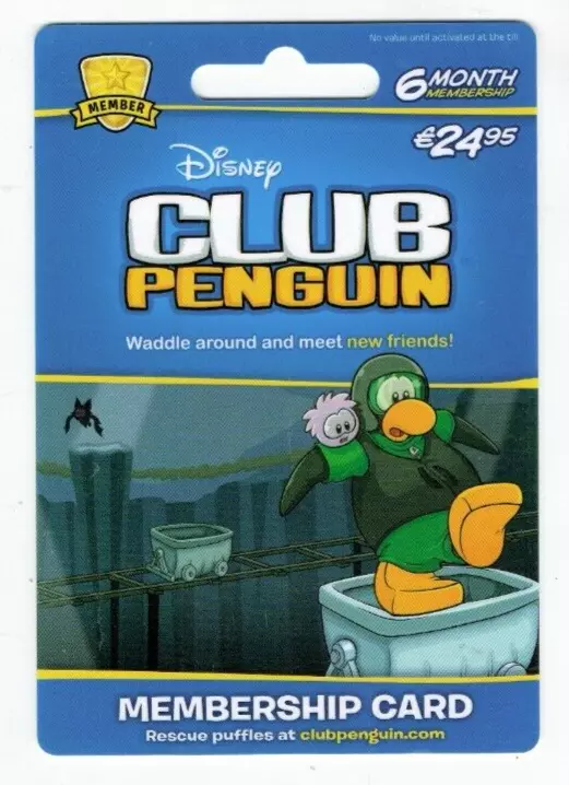 Club penguin membership card