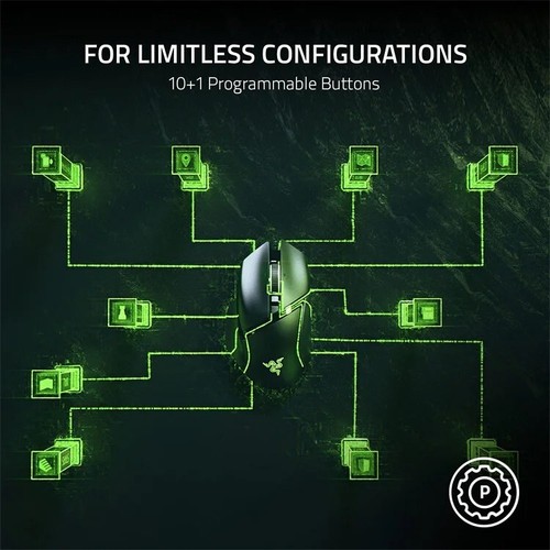 Razer Basilisk V3 Customizable Gaming Mouse,26000 DPI, 10+1 Macro Buttons - Afbeelding 3 van 6