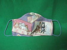 KITTENS Print - Handmade Face Mask Washable  Reusable 100 Cotton Reversible