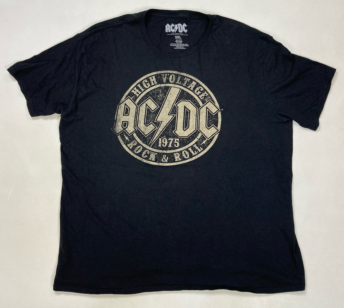 ACDC High Voltage Rock & Roll 1975 Retro Graphic T-sh… - Gem