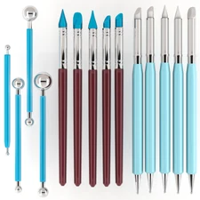 Silicone Clay Sculpting Tools Set Modeling Dotting Tool for Pottery 14 Pieces