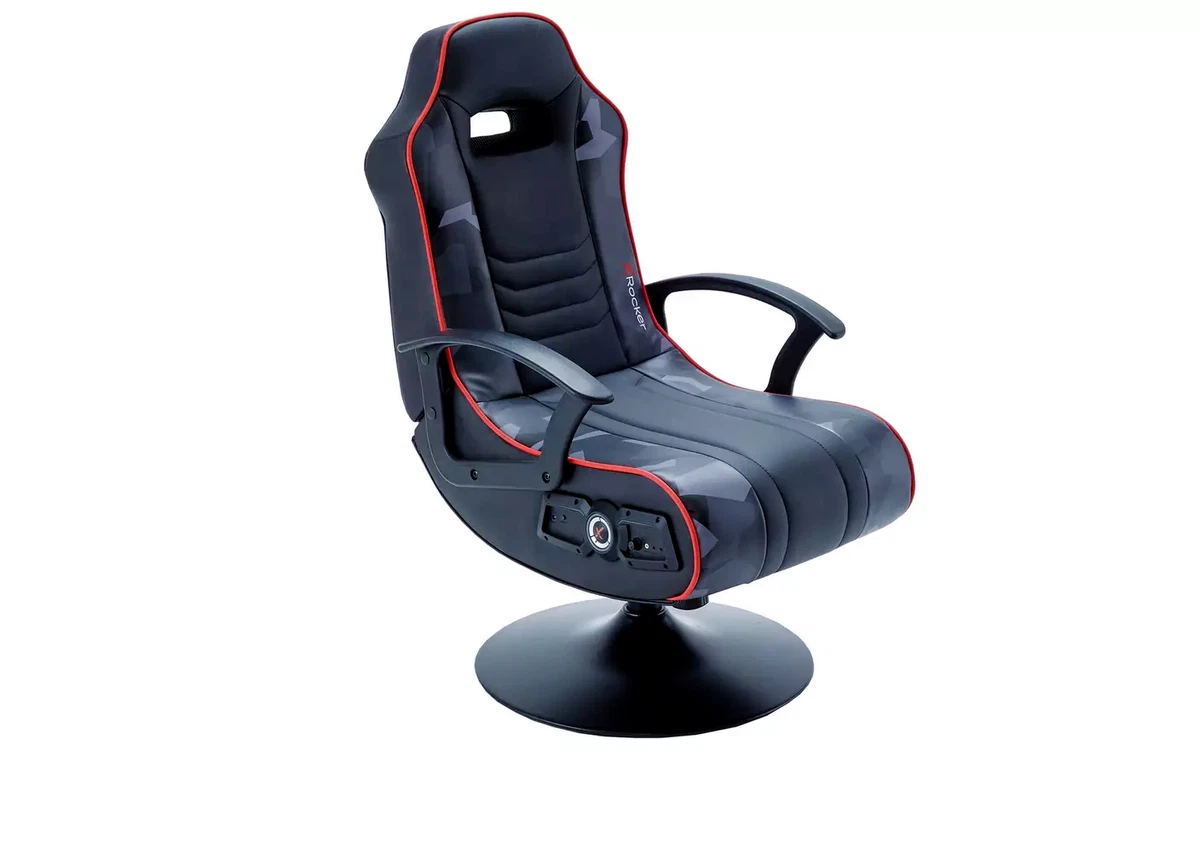 New X Rocker Blackout 2.1 Audio Junior Gaming Chair Black Red