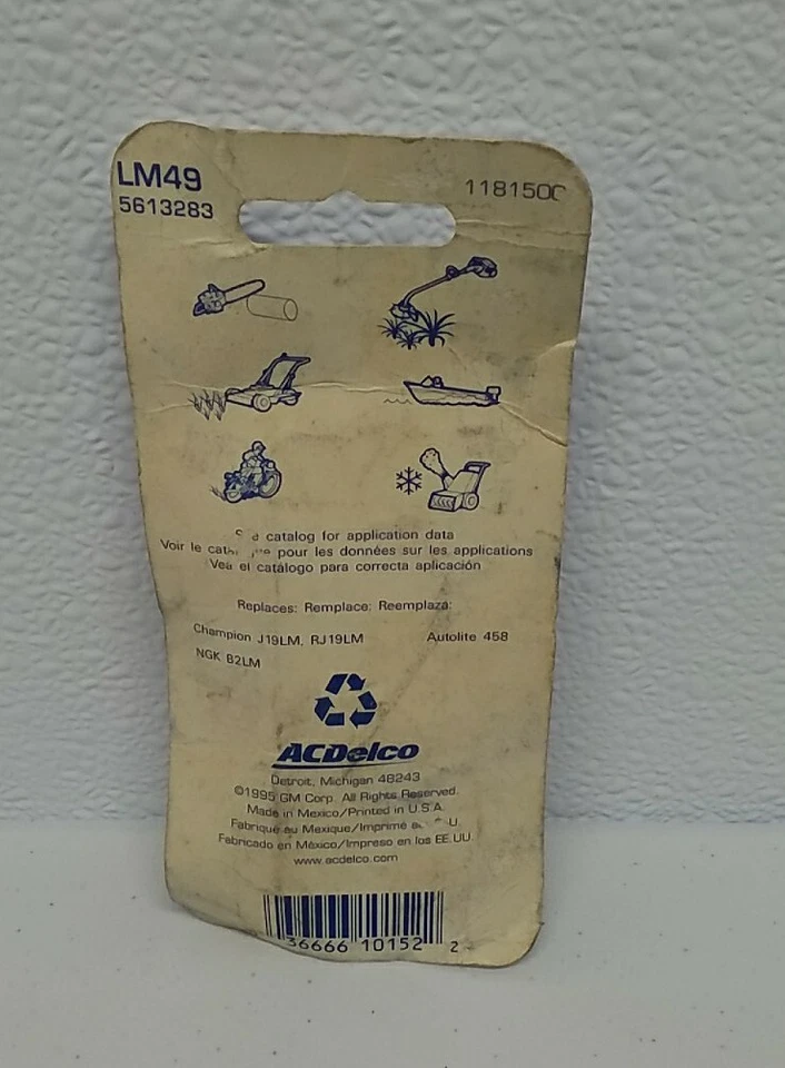 Bujía LM49 ACDelco no automotriz hecha en México 5613283 Foto 2 de 3