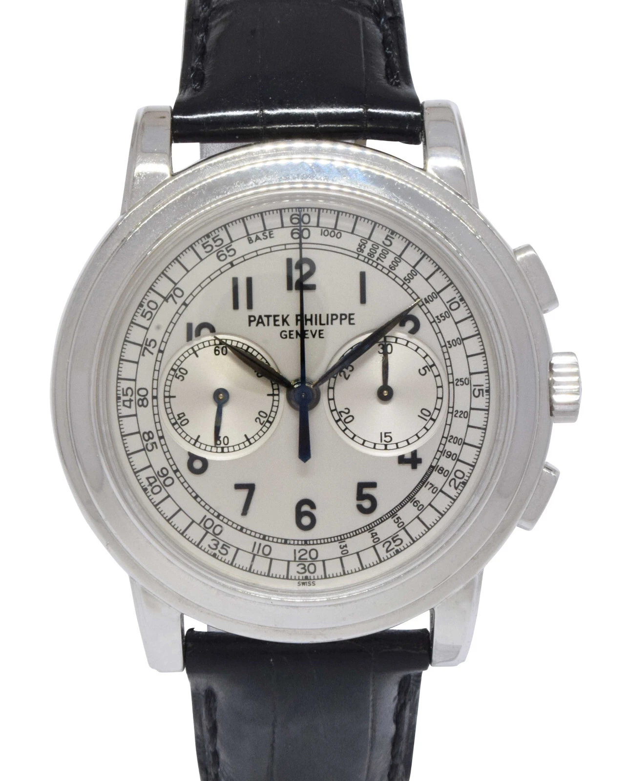 Patek Philippe — Patek Philippe Chronograph 5070 18k White Gold Mens 42mm Watch +Archives 5070G