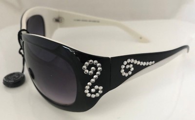Jimmy Crystal Black & White Fancy Swirl Swarovski Sunglasses  display picture 1