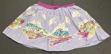Girl's Mini Boden Light Blue Water Scene Skirt Size 6-7 GUC
