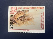 ICOLLECTZONE  US 1984 West Virginia Trout Stamp VF NH