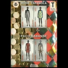 Hoja bloque Moda española. Paco Rabanne 2013 Edifil 4813 Nuevo**