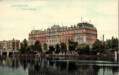 Amsterdam Amstel Hotel Netherlands Old 1910s Postcard View Unused