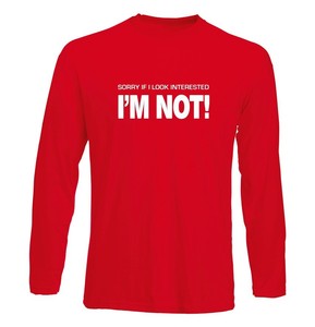 tee shirt homme rouge manche longue