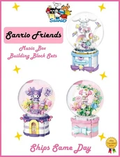 Official Sanrio Characters Music Boxes Building Block Sets Creative DIY Fun NEW