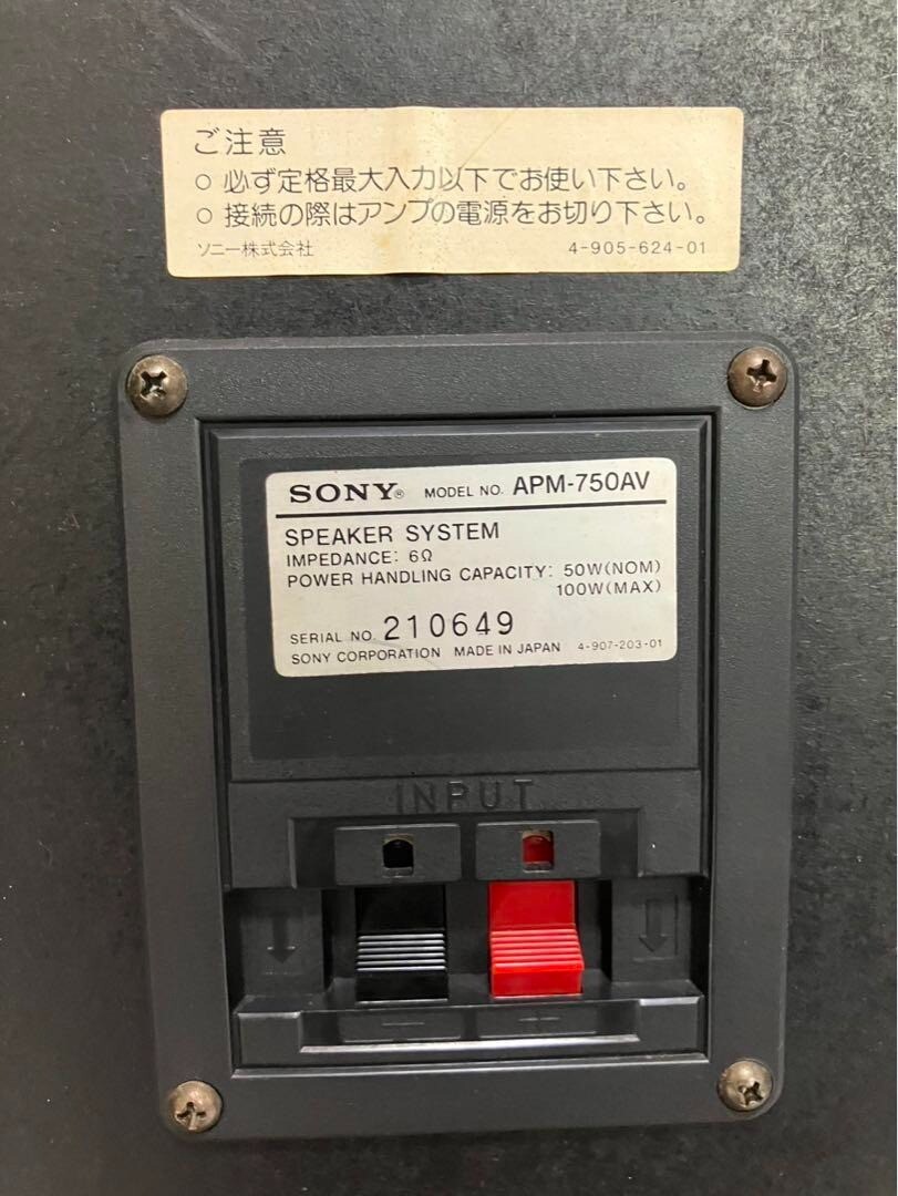 SONY APM-750AV Speakers Magnetically Shielded Units ABR