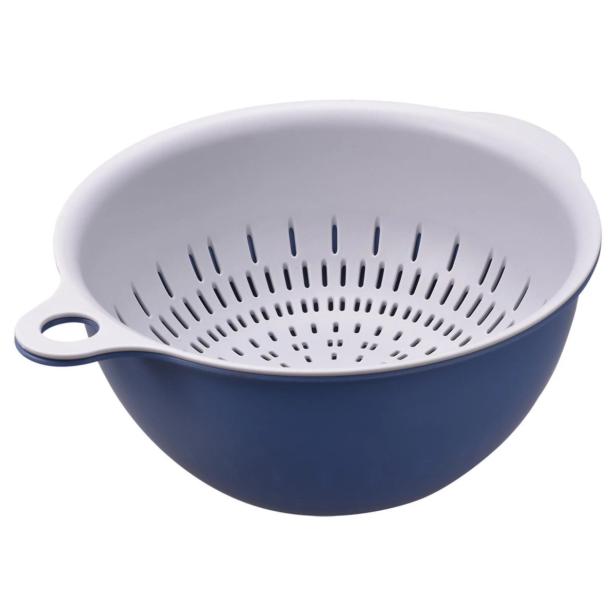 Plastic colander with bowl top