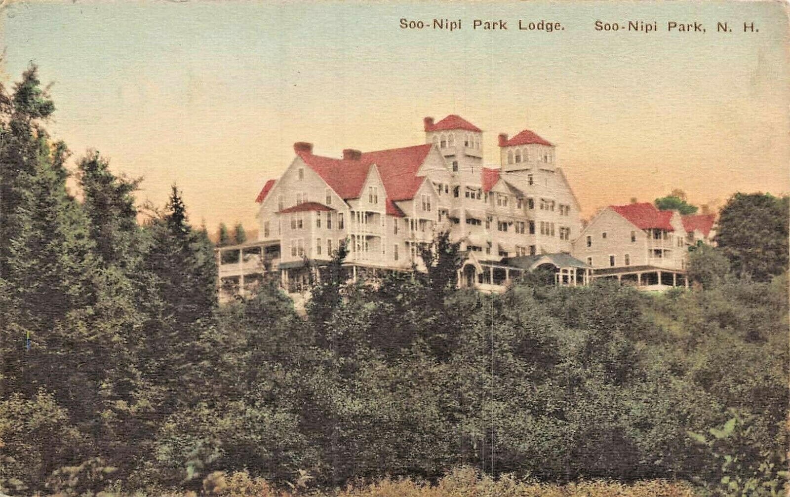 SOO NIPI PARK NH~SOO NIPI PARK LODGE~ALBERTYPE TINTED PHOTO POSTCARD  eBay
