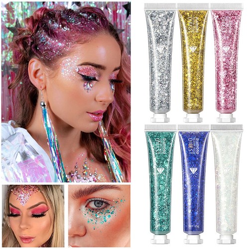 Glitzer Für Gesicht Körper, Gesichtsglitzer, Body Glitter Gel, Schminke - Bild 4 von 27
