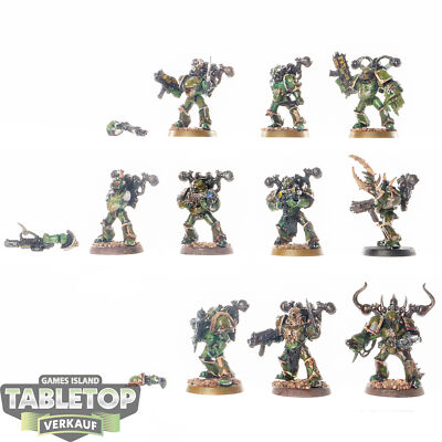 Death Guard - 10 x Nurgle Plague Marines klassisch - bemalt