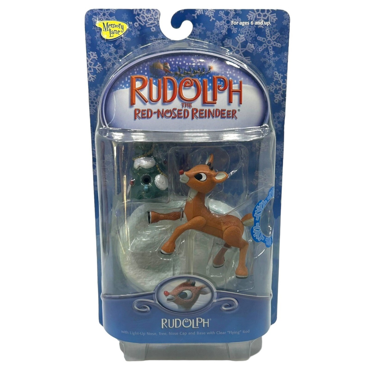 Memory Lane Rudolph The Red-Nosed Reindeer Action Figure Tree Nose