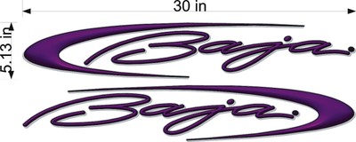 baja boats 3d logo / pair / 30