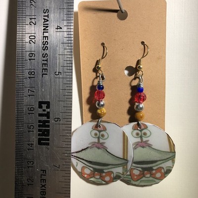 Sesame Street, Figure, Earrings, Very Lightweight, Dangle Drop, Hook