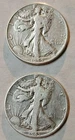 1944 P 1945 P $1 Face 🔥Walking Liberty Half Dollars🔥90% Silver Lot of 2 #119