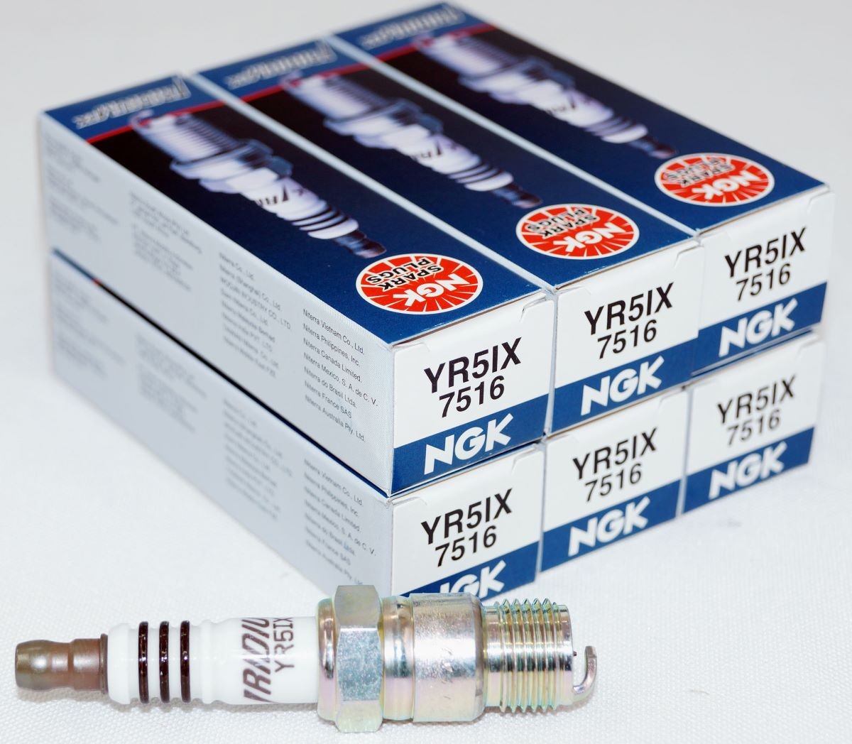 Set of 6 Genuine NGK 7516 YR5IX Iridium IX Spark Plugs