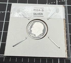 2024-S .999 Fine Silver Proof Roosevelt Dime 10c - Light Toning On Reverse