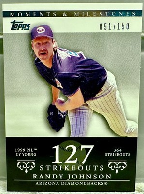 JERSEY NUMBER MATCH! 2007 Topps Moments & Milestones Randy Johnson 51/150! SEA!