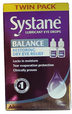 Systane Balance Lubricant Eye Drops - Twin Pack 10 mL, Exp 9/26