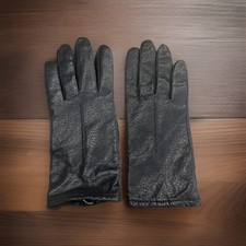vintage fownes leather gloves Size 8 1/w Black