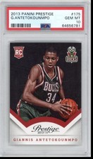 2013-14 Panini Prestige #175 Giannis Antetokounmpo PSA 10 ROOKIE CARD! RC!. rookie card picture