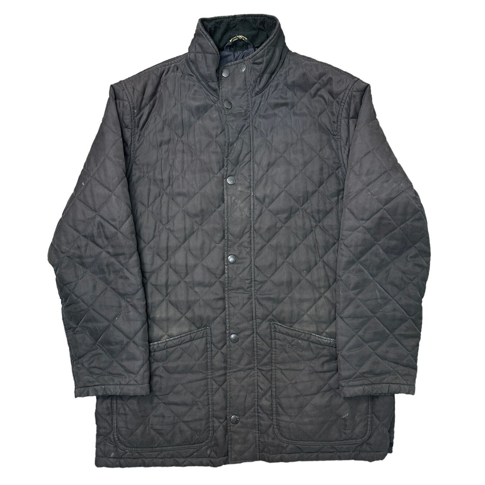 Barbour Hampton Thermore Quilted Jacket in Black for Men Size Large