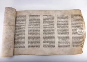 A PARTIAL SEFER TORAH. Toldos to the beginning of MIketz
