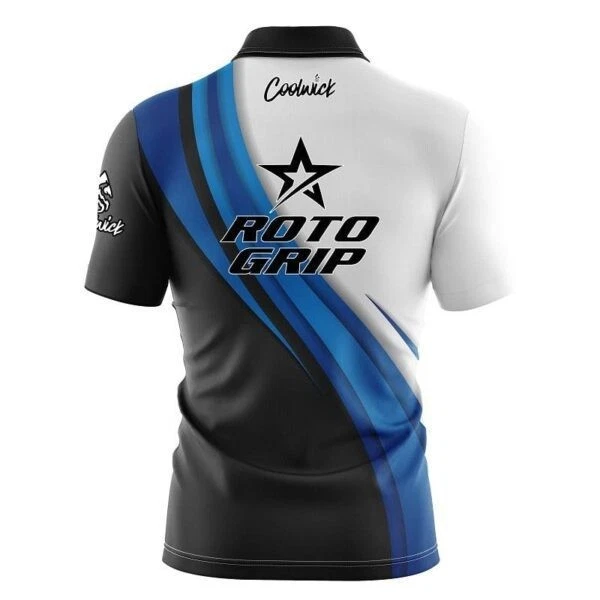 Roto Grip Blue Flutter Bowling Jersey Shirts