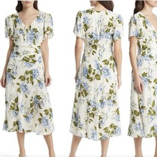 Reformation Breanna Floral Midi Wrap Dress-New! RRP $480