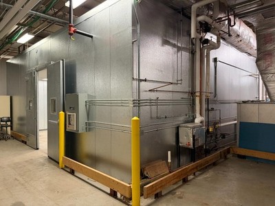 45' x 30' Insulated Walk In Environmental Test Chamber w/ Cooling & Humidity