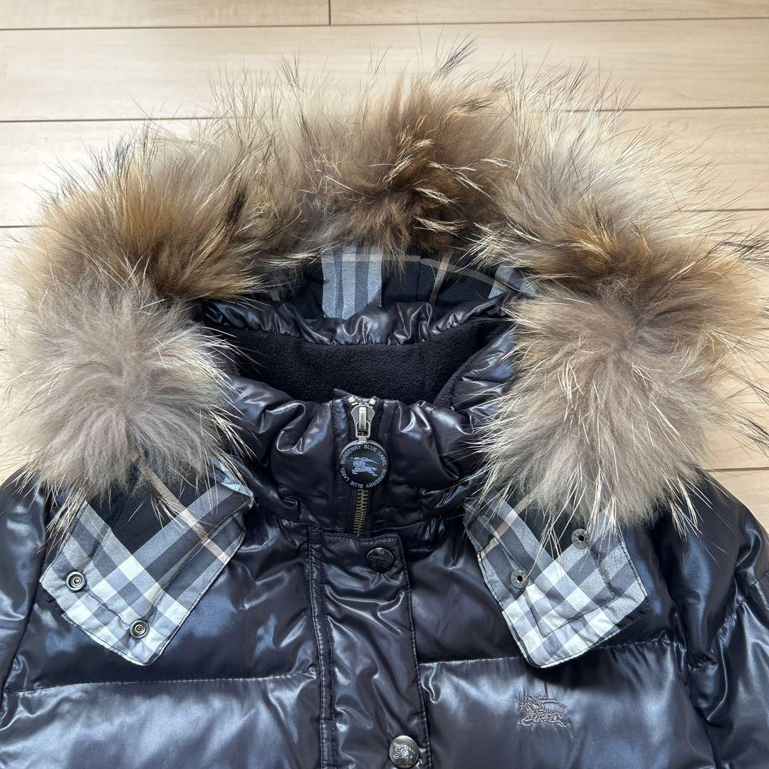 BURBERRY BLUE LABEL fur down jacket black M 38 | eBay BURBERRY BLUE LABEL fur down jacket black M 38 | eBay