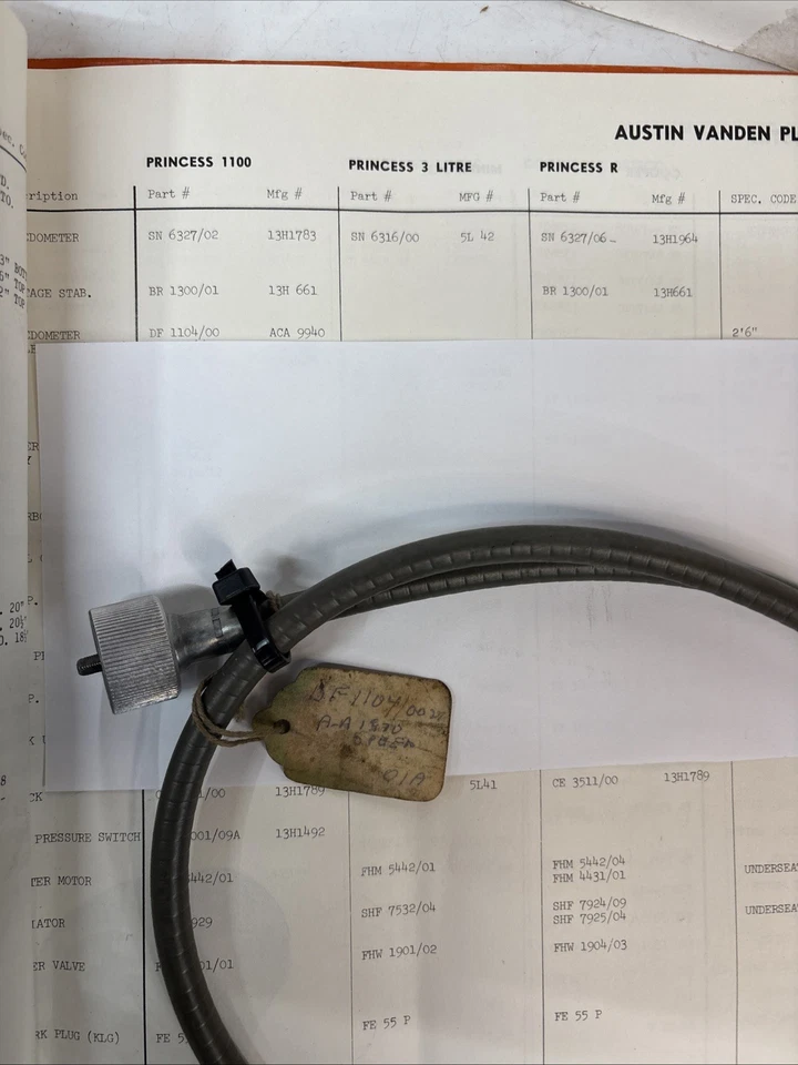 Cable velocímetro Austin Princess 1100 NOS Smiths DF1104/00 2’-6” Foto 2 de 4