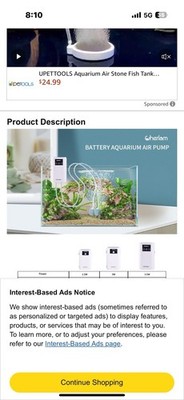 CHERLAM Aquarium Air Compressor Rechargeable and Portable Battery Operated Pump