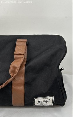 Herschel Novel Duffle Bag Black w/ Synthetic Leather Handles