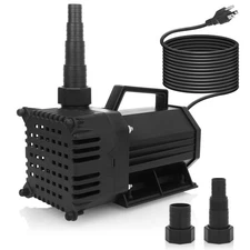 1720GPH Submersible Water Pump UL Certified Pond Pump with 25FT Cord, 150W Hi...