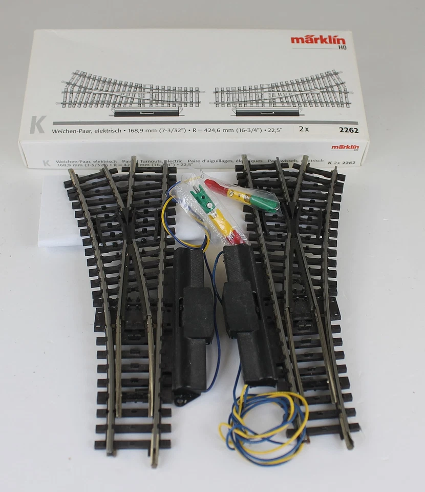 Märklin 2262 K-Gleis Elektr. Weichenpaar aus Sammlung mit OVP - Bild 1 von 1