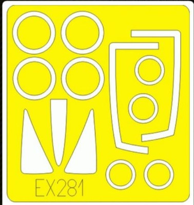Eduard 1/48 Painting Mask F-100C Super Sabre Canopy/Wheels (Trumpeter) EX281