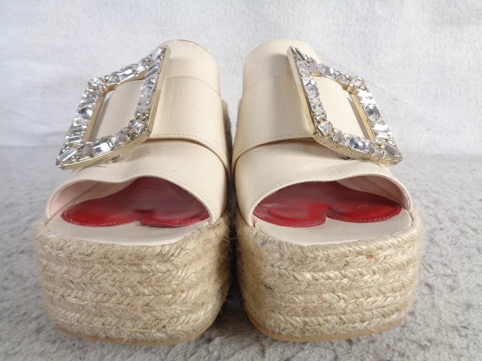 Sandalias de cuña con plataforma alpargata de strass Roger Vivier para mujer EE. UU. 7,5 UE 37,5 Foto 2 de 4