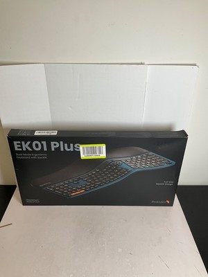 EK01 Plus Duel Mode Ergonomic Keyboard Used No USB Cable